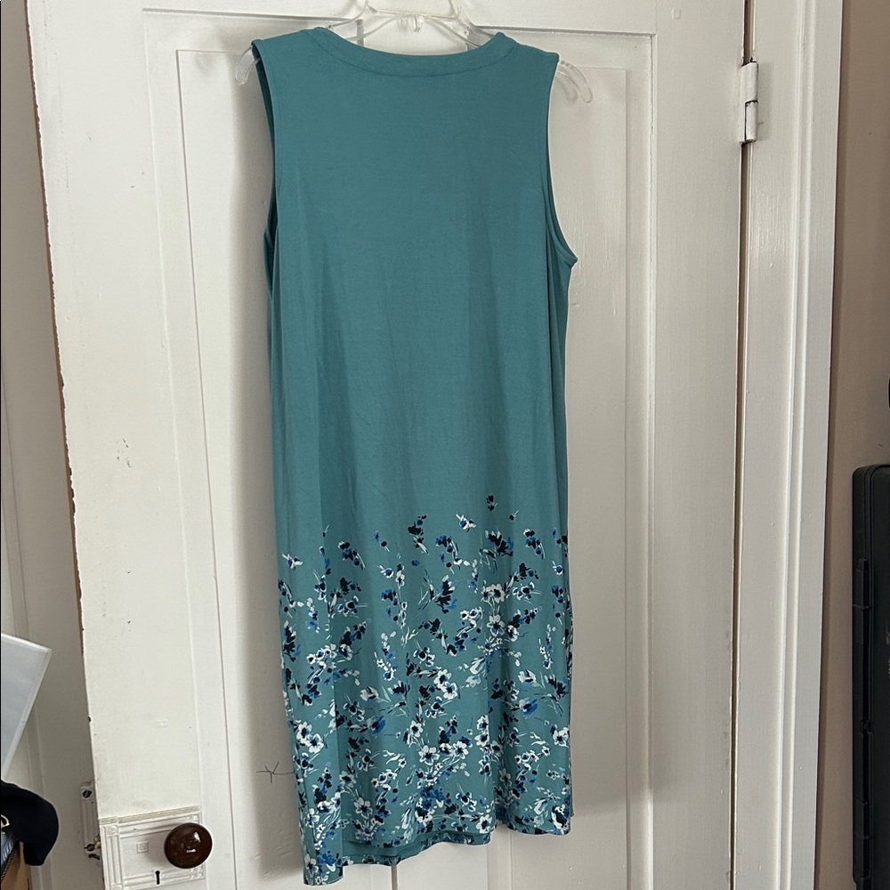 J. Jill Wearever Collection Dress Women’s Medium Floral Packable Resort Beach - Picture 3 of 7